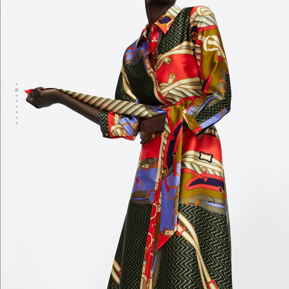 Zara Woman . Belt Print Tunic. Brand new